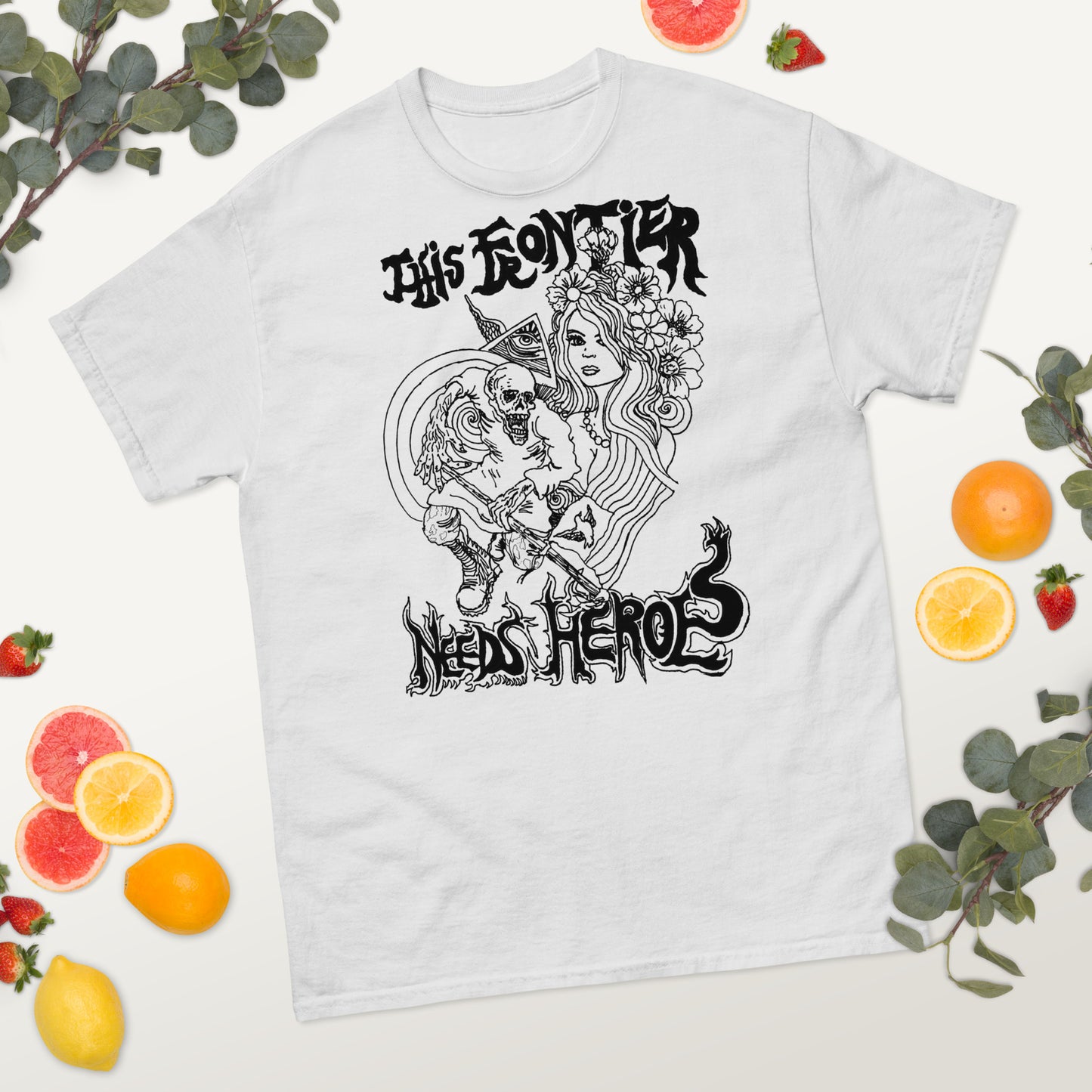 "This Frontier Needs Heroes" Men's classic tee