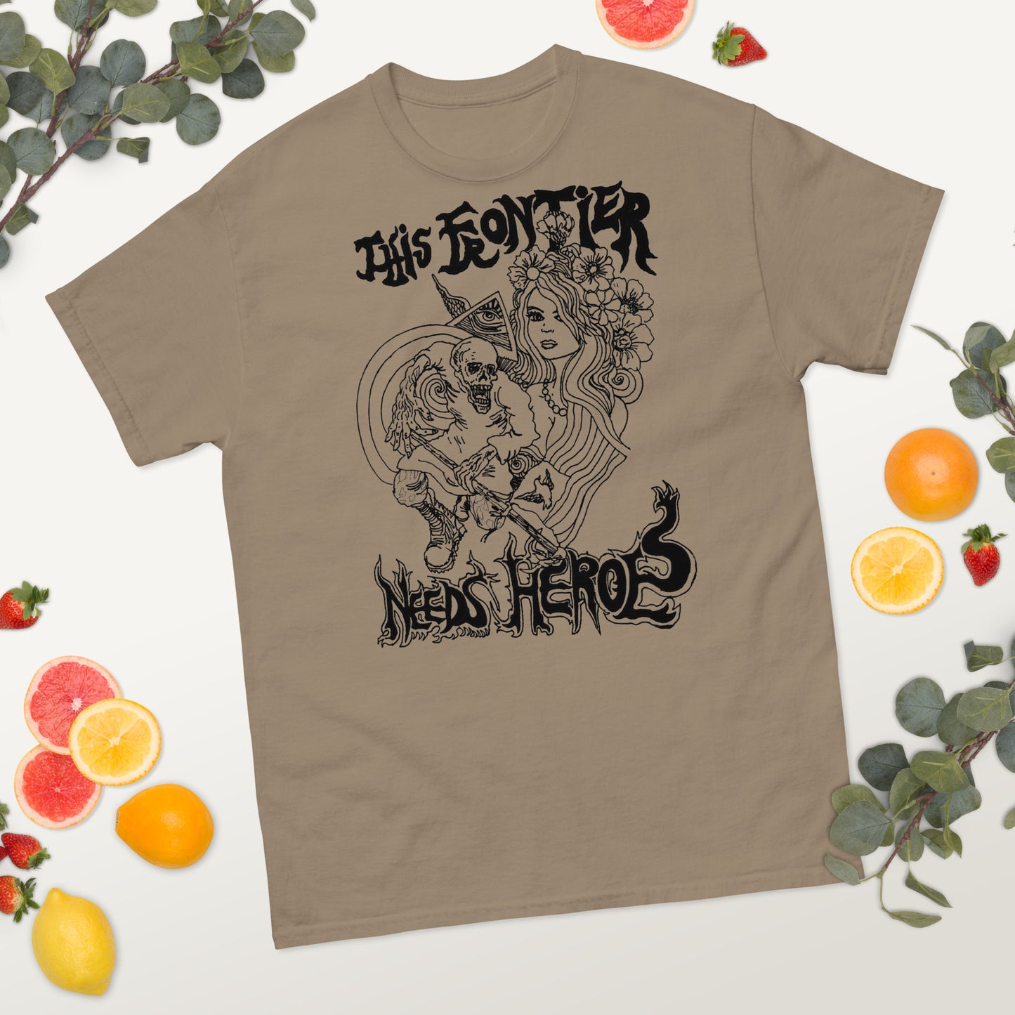"This Frontier Needs Heroes" Men's classic tee