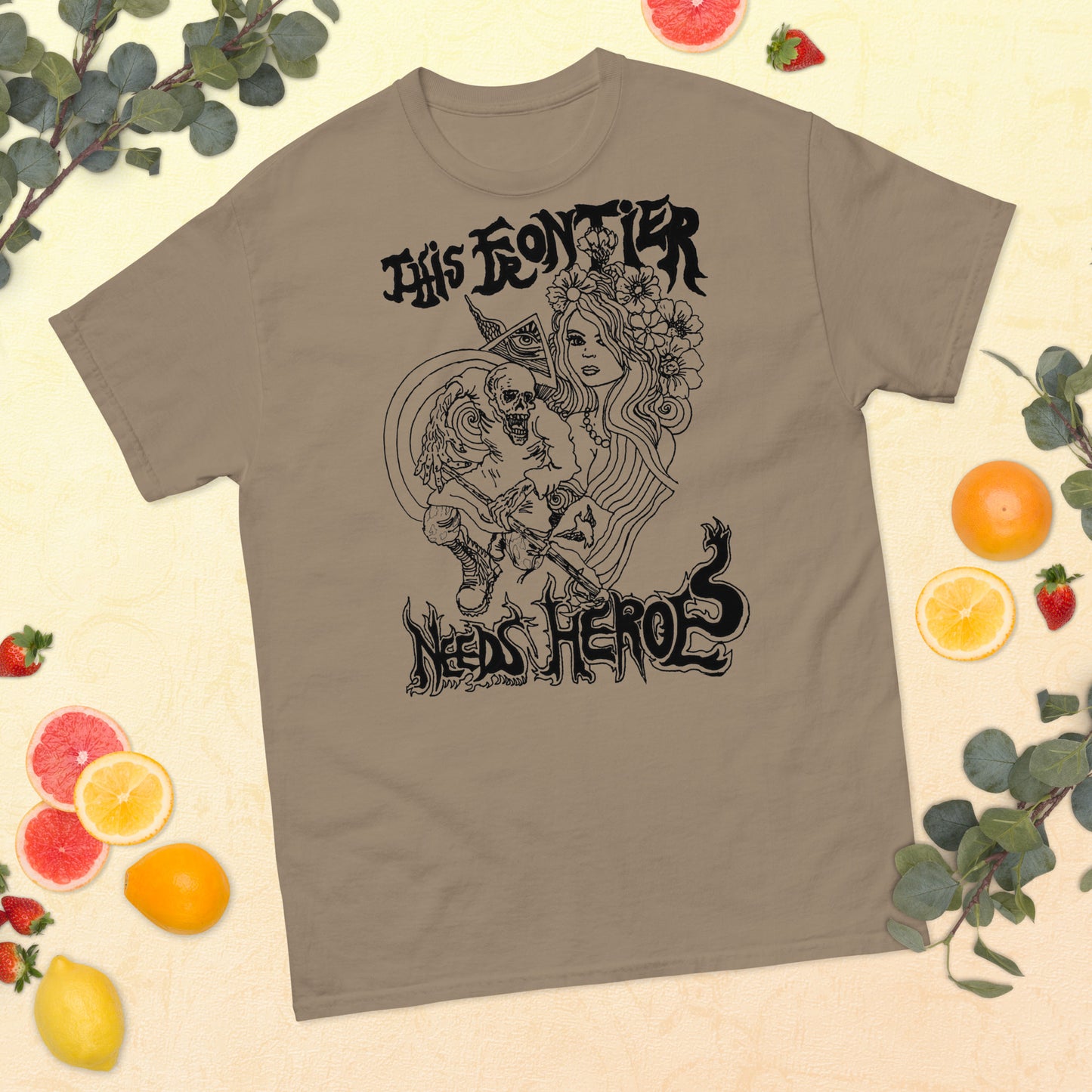 "This Frontier Needs Heroes" Men's classic tee
