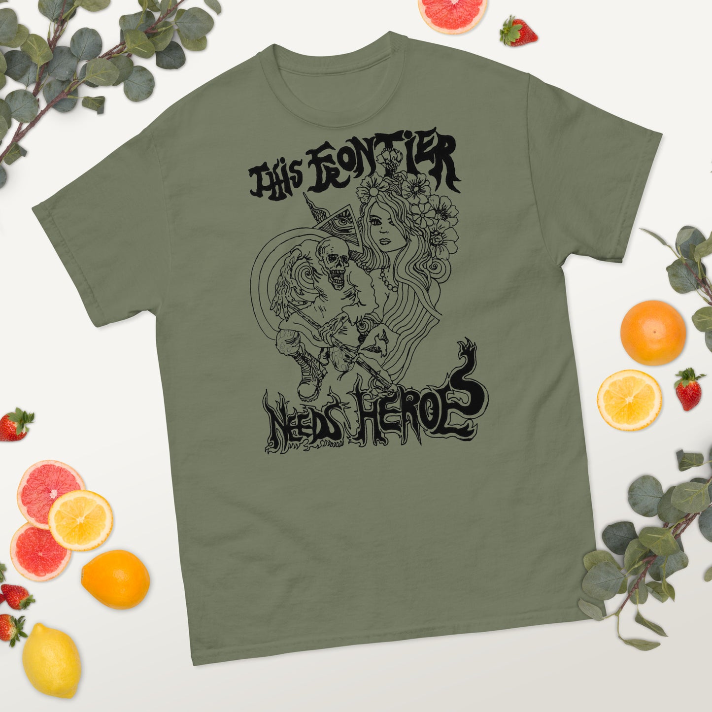 "This Frontier Needs Heroes" Men's classic tee