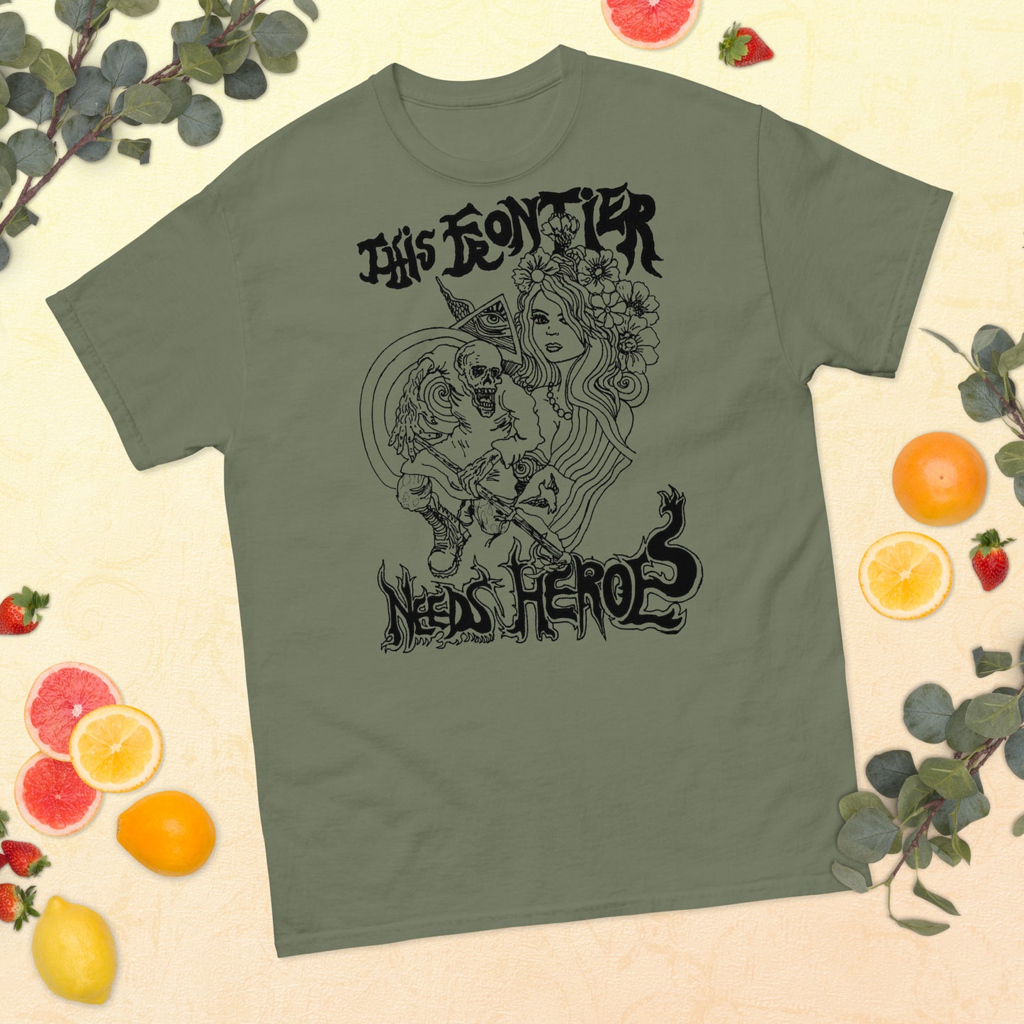 "This Frontier Needs Heroes" Men's classic tee