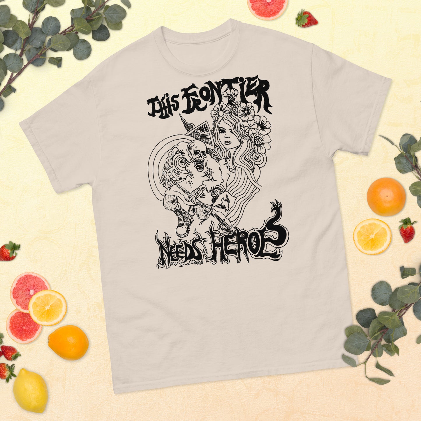 "This Frontier Needs Heroes" Men's classic tee