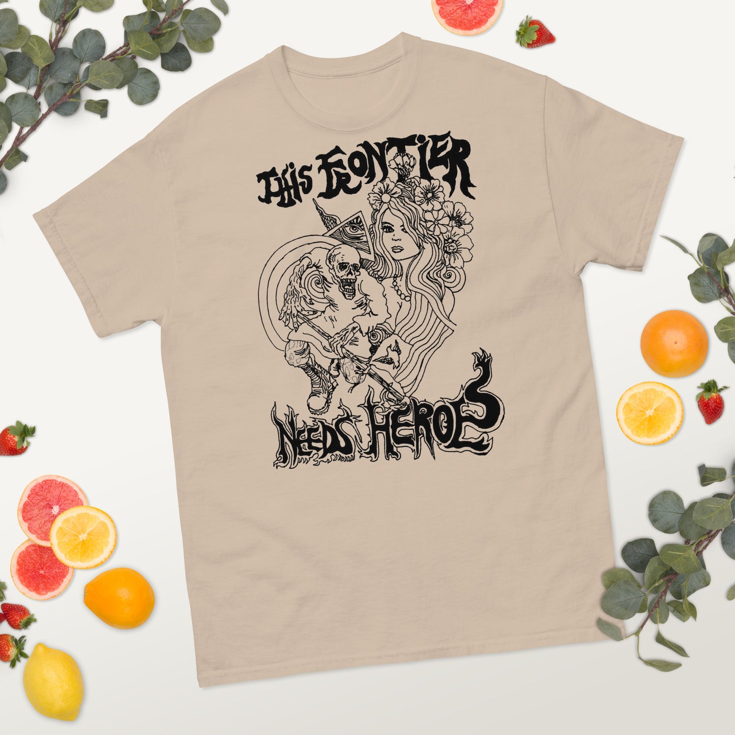 "This Frontier Needs Heroes" Men's classic tee
